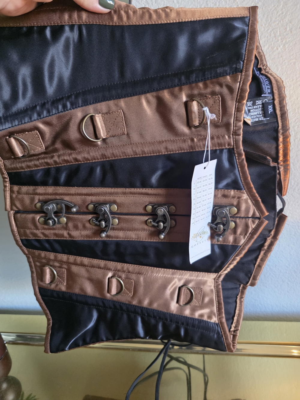 Womens Brown and Black Corset - Picture 11 of 11